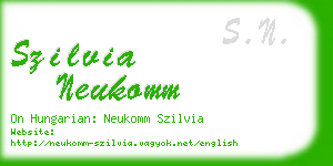 szilvia neukomm business card